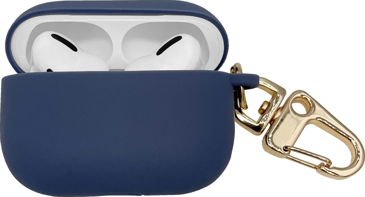 Høyde - AirPods Pro 1 - Softcase hoesje - Donkerblauw