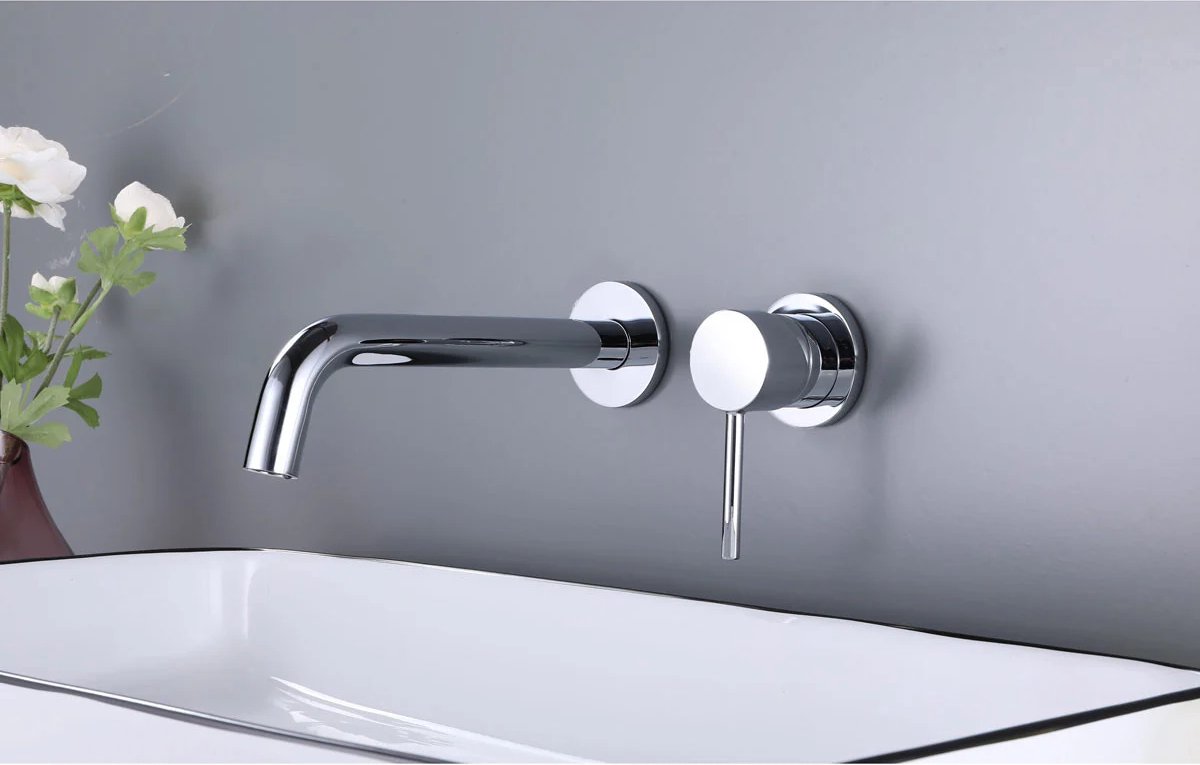 WEBO inbouw Wastafelkraan chroom - inbouw Wastafelkraan - Wastafelkraan - chromen kraan - inbouwkraan - Badkamerkraan - Wandmontage Kraan - Toiletkraan - Rio