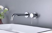 WEBO inbouw Wastafelkraan chroom - inbouw Wastafelkraan - Wastafelkraan - chromen kraan - inbouwkraan - Badkamerkraan - Wandmontage Kraan - Toiletkraan - Rio