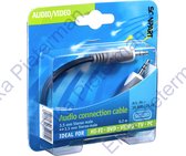 Scanpart AUX kabel 0.2 meter - Geschikt voor autoradio - Stereo audio verlengkabel - 3.5 mm mini jack naar mini jack - Universeel