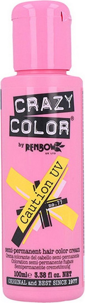 Crazy Color - Caution UV Semi permanente haarverf - Geel