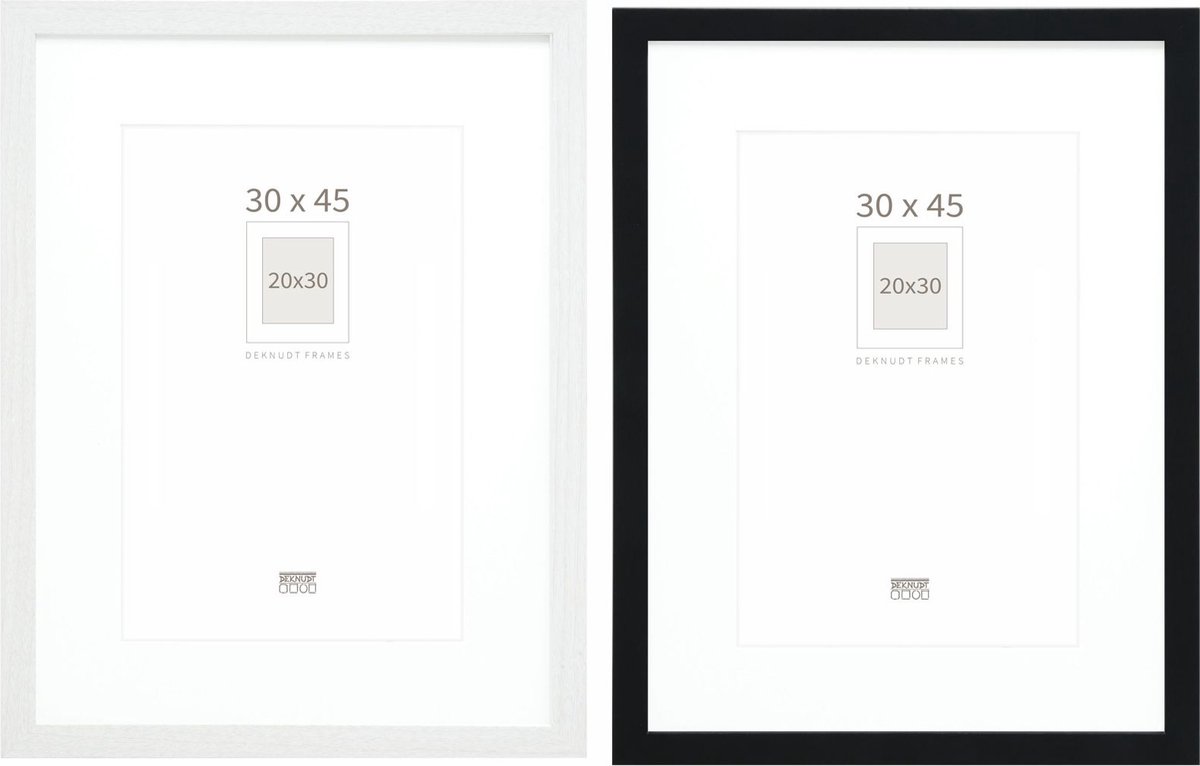 Deknudt Frames fotowand S66KMP 6 - 2 fotokaders - foto 20x30/30x45 cm zwart