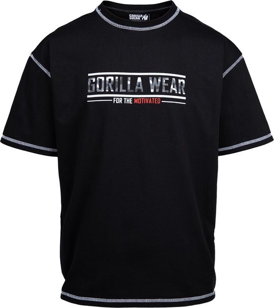 T-shirt oversize Gorilla Wear Saginaw - Zwart - XXL