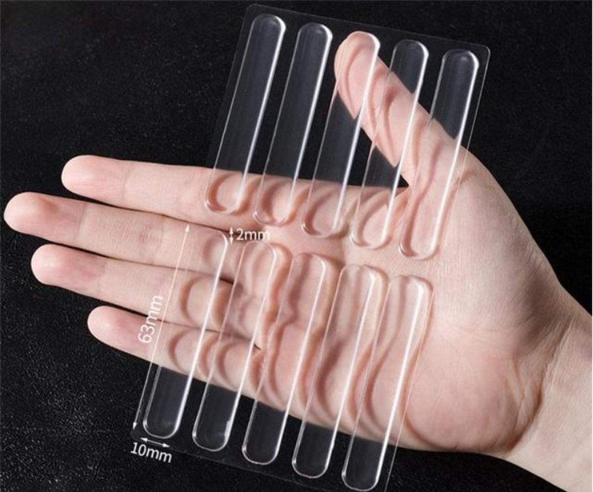 FSW-Products – 5x Zelfklevende Siliconen Buffers – 63x10x2mm – Transparante Schokdempers, Deurbuffer & Stootdopjes – Anti-Kras & Aanslagdemper voor Deuren, WC, Ladekasten & Glazen Tafels