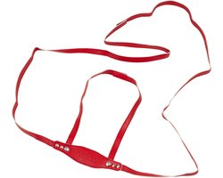 Educo Paardentuigje kinderen Paarden speelgoed - Kunstleder - Rood - Incl. veiligheidsklittenband