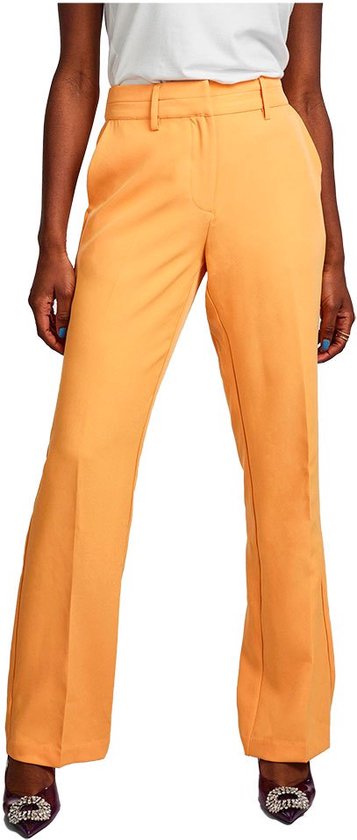 Camel Tailored High Waist Straight Leg Pants