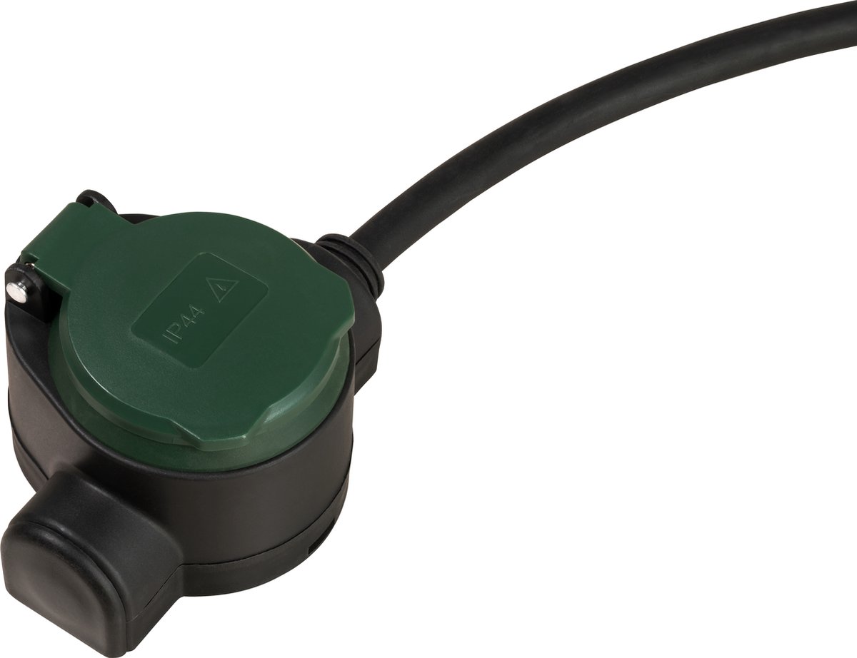 Verlengkabel voor buiten, 2 m: verlengkabel voor buiten met Schuko-stekker voor buiten, IP44-1,5 mm², 3500 W, verlengkabel met beschermkap, zwart Verlengkabel voor buiten, 2 m: verlengkabel voor buiten met Schuko-stekker voor buiten, IP44-1,5 mm², 3500 W, verlengkabel met beschermkap, zwart