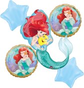 Disney Princess - Ariel la petite sirène - Ensemble de Ballon - 5 pièces - Ballon hélium - Ballon aluminium - Anniversaire.
