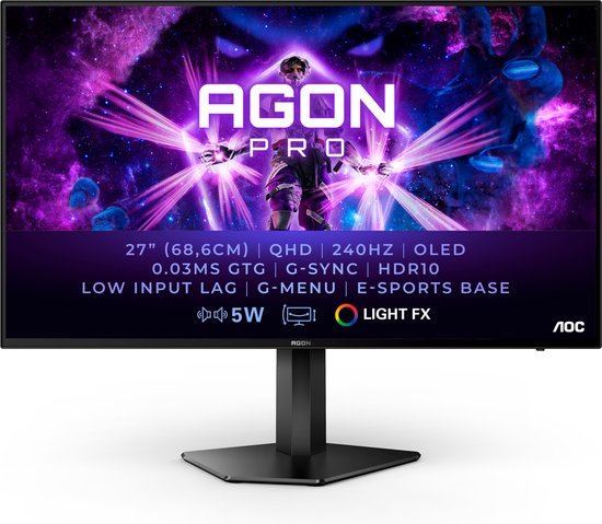 AOC AGON PRO AG276QZD - QHD OLED 240Hz Gaming Monitor - 27 Inch | bol