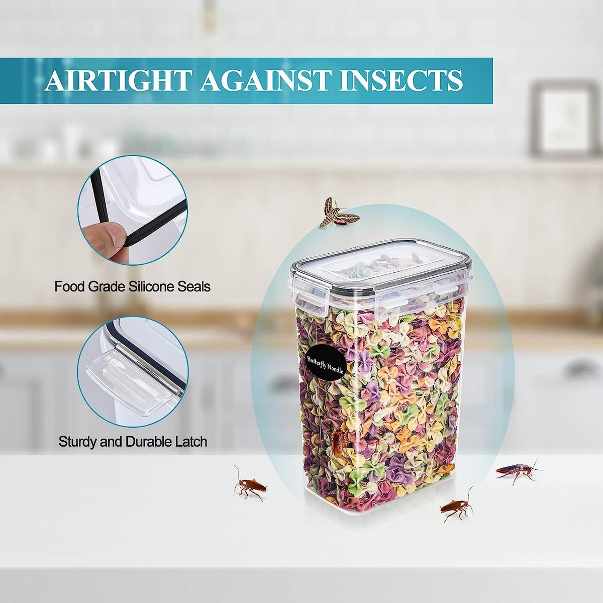 Novaliv Lot De 3 Boîtes De Conservation à Saupoudrer - 2,4 L + 1,3 L