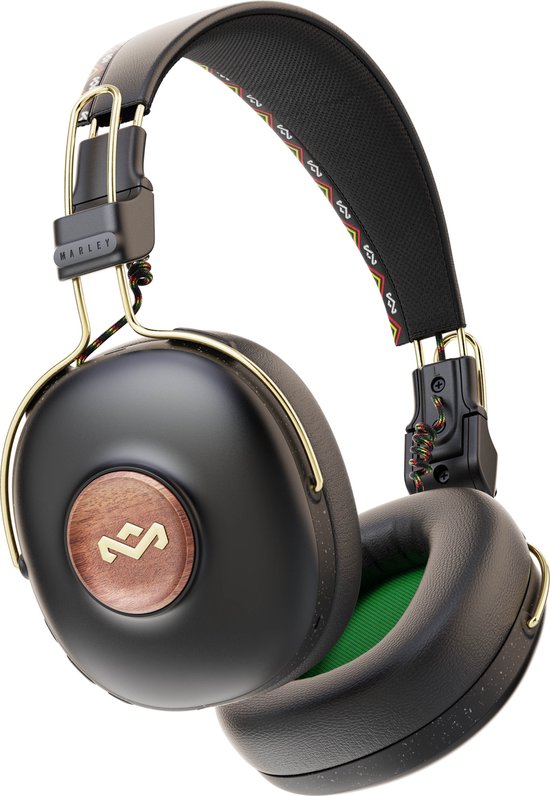 Foto: House of marley positive vibration frequency bluetooth koptelefoon hoofdtelefoon draadloos overear design met microfoon 34 uur batterij duurzaam rasta