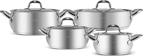 Karaca Alaz 8 Pieces Steel Cookware Set