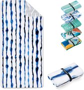 Stranddeken XXL – Microvezel strandhanddoek groot, licht en sneldrogend – 100% gerecyclede microvezel handdoek – 200cmx90 cm of 160cmx90cm