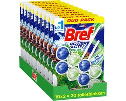 Bref - Power Activ - Den - Toiletblok - Schoon en Fris Toilet - Vuilbeschermer - Voordeelverpakking - 10 x 2 Stuks
