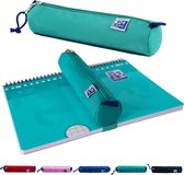 Oxford - Trousse - Turquoise - Ronde - 22cm