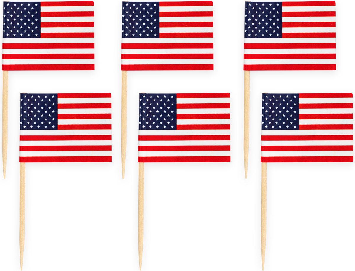 150x Cocktailprikkers USA - Hapjes Cocktail Tapas Zomer Terras