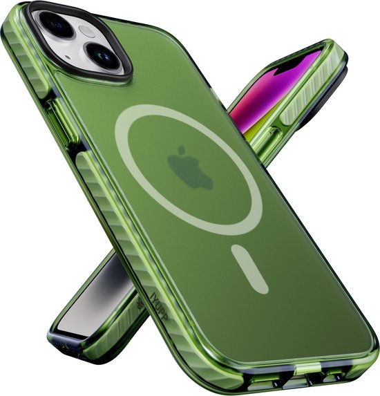 IYUPP Bumper - Geschikt voor Apple iPhone 13 Hoesje - Geschikt voor MagSafe - Armor Groen