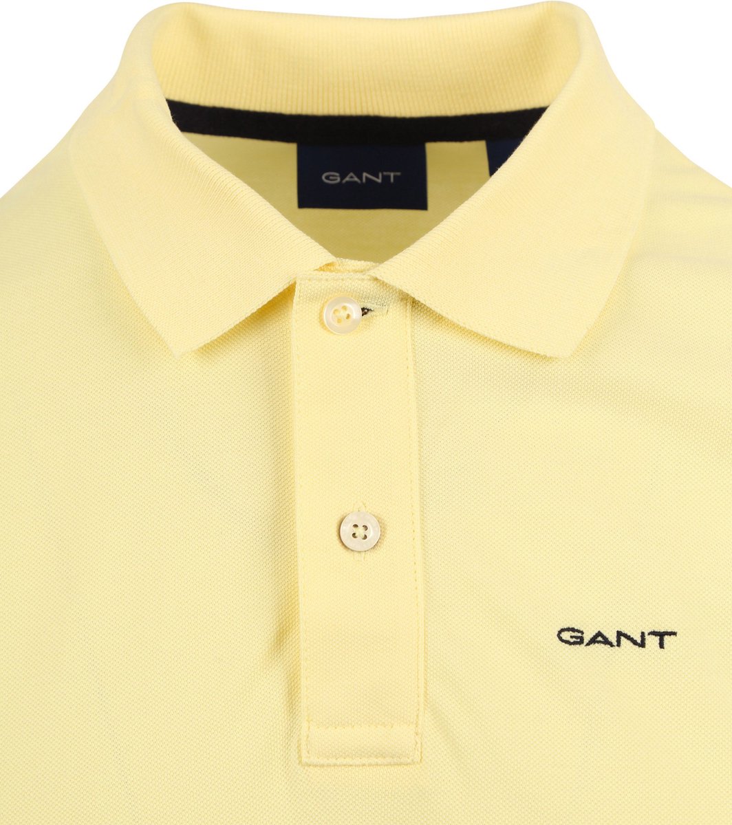 Gant - Polo Piqué Rugger Geel - Regular-fit - Heren Poloshirt Maat XL | bol