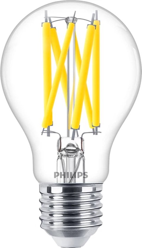 Philips MASTER LED E27 Peer Filament Helder 10.5W 1521lm - 927 Zeer Warm Wit | Beste Kleurweergave - Vervangt 100W