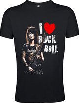 T-Shirt 1-146 I Love Rock&Roll - Zwart, M