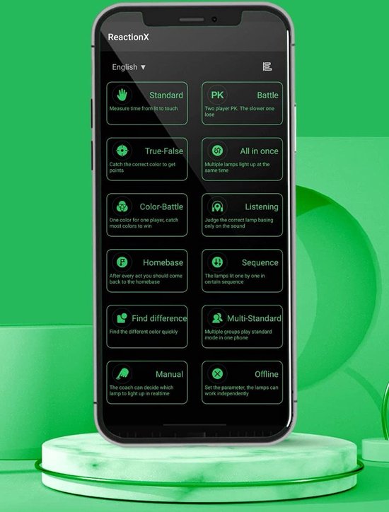 Reaction lights Reaction X Reactielampen Proversie 6 stuks incl. USB