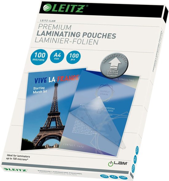 Leitz iLAM UDT - Lamineerhoezen - A4 - 100 micron - 100 stuks