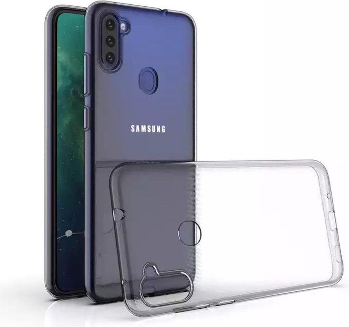 Hoesje Geschikt voor Samsung Galaxy A21 silicone back cover/Transparant hoesje
