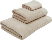 Handdoek set - 3 delig - 30x30 50x100 en 70x140 cm - 100% bio katoen - beige
