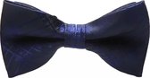 Fako FashionÂ® - Vlinderstrik - Vlinderdas - Strik - Deluxe - 12cm - Navy Blauw Streep