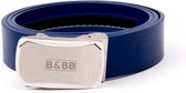 Black & Brown Belts/ 125 CM /Curved - Blue Belt /Automatische riem/ Automatische gesp/Leren riem/ Echt leer/ Heren riem blauw/ Dames riem blauw/ Broeksriem/ Riem / Riemen / Riemen heren /