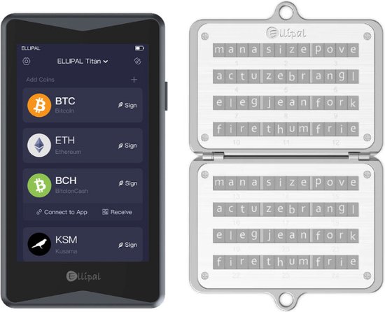 Ellipal Titan Bundle + Ellipal Mnemonic Métal - Hardware Wallet ...