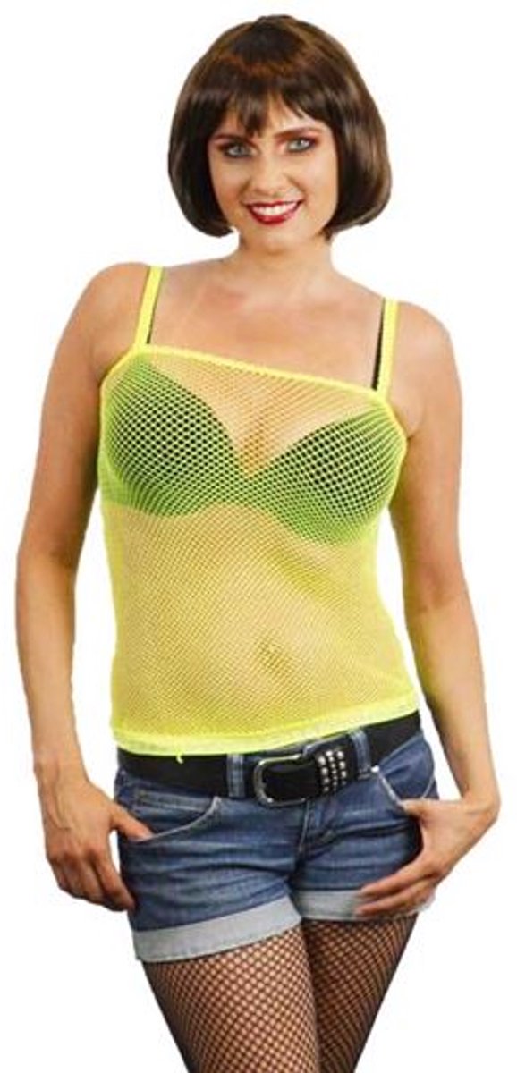 Visnet Dames Top - Geel (one size)
