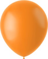 Folat - ballonnen Tangerine Orange Mat 33 cm - 50 stuks - EK voetbal 2024 - EK voetbal versiering - Europees kampioenschap voetbal
