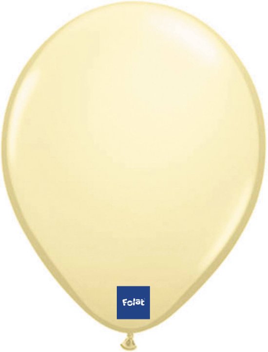Folat - Folatex ballonnen Metallic Ivoor 30 cm 10 stuks
