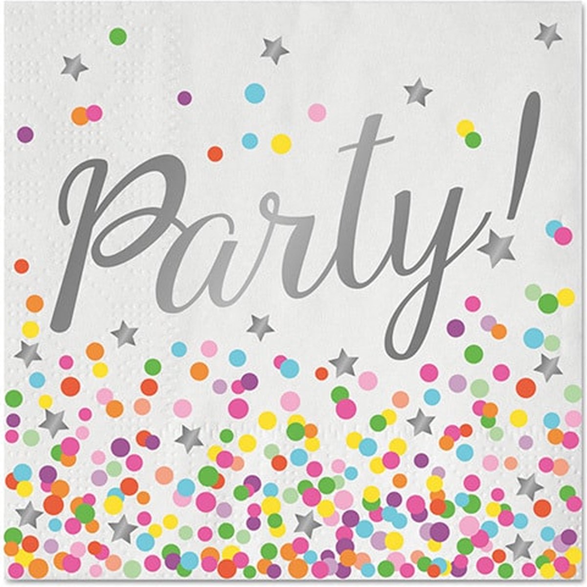 Folat - Folie Confetti servetten (20 stuks)