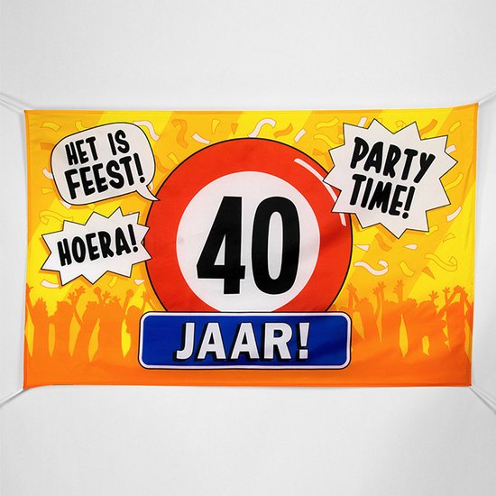 XXL Gevel vlag - 40 jaar