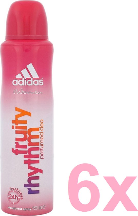 Adidas Deodorant - Fruity Rhythm - 6 x 150ml - Voordeelverpakking | bol.com