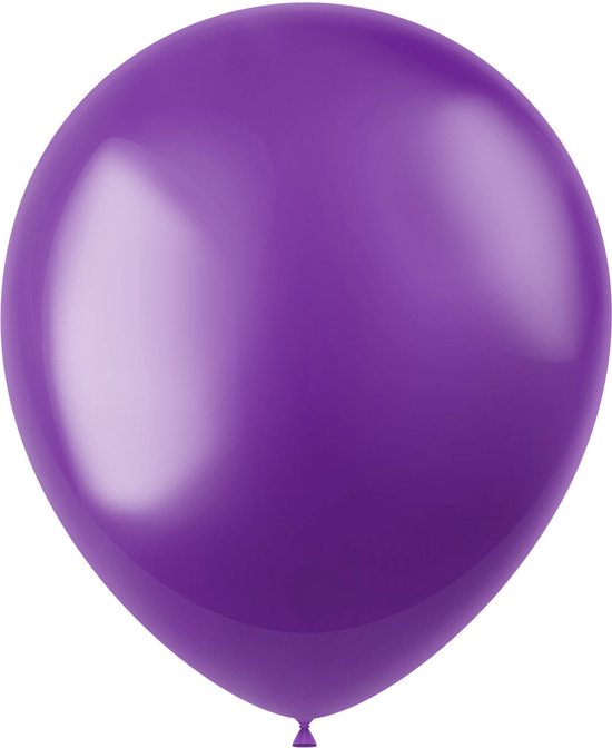 Folat - ballonnen Radiant Violet Purple Metallic 33 cm - 100 stuks