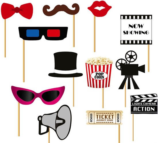 Fiestas Guirca - Photoprops set Movie (12 stuks)