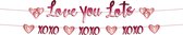 Folat - Letterslingers 'Love You Lots' - 14 x 150 cm - 2 stuks