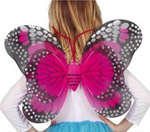 Fiestas Guirca - Roze vleugels vlinder - 50 x 37 cm