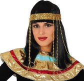Fiestas Guirca - Zwarte pruik Egyptische prinses - Carnaval - Carnaval pruik - Carnaval accessoires - Pruiken