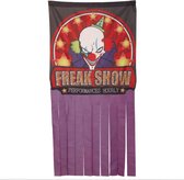 Fiestas Guirca - Halloween Clown Freak Show Gordijn - 158 x 78 cm