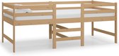 vidaXL-Bed-halfhoog-massief-grenenhout-honingbruin-90x200-cm