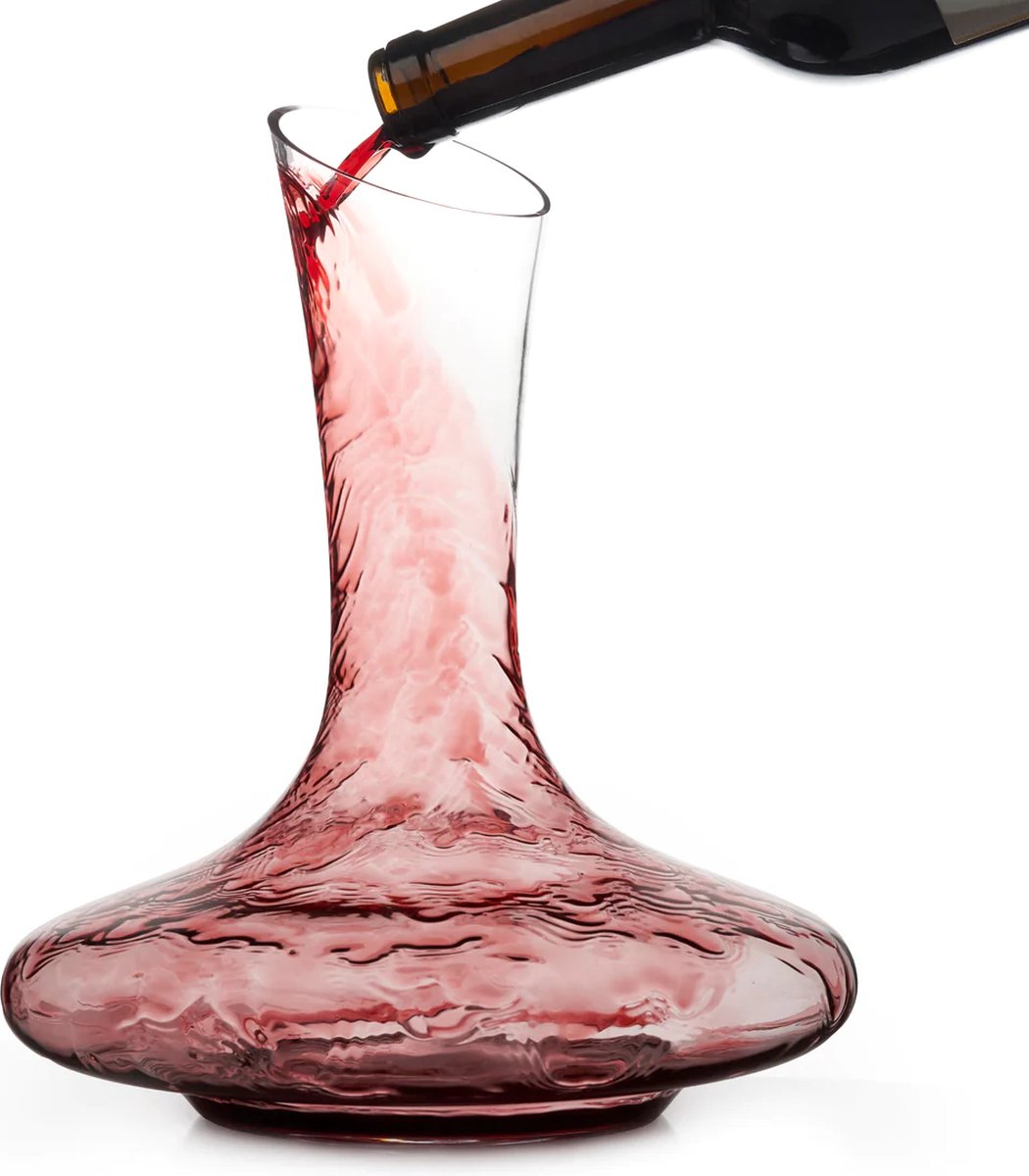 Mémoire Royal decanter - Wijn decanter - 1.7L - Luxe cadeau verpakking - Incl. accessoires - Incl. RVS schoonmaakparels - Incl. Kurkbal - 100% loodvrij Handgeblazen glas - Luxe wijn karaf - Luxe decanteer karaf - Wijn Accessoires