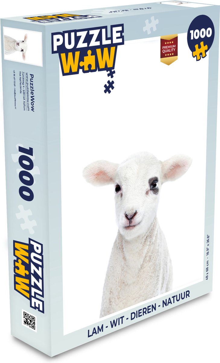 puzzle bois : animaux : Puzzle bois 4 pièces mouton ou agneau