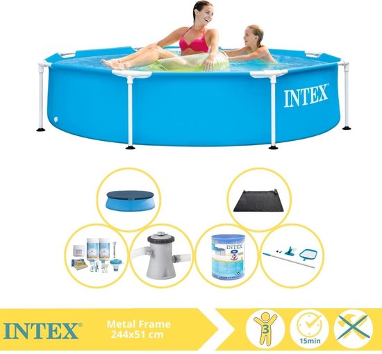 Intex Metal Frame Zwembad 244 cm - Vergelijk prijzen