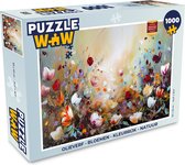 Puzzel Olieverf - Bloemen - Kleurrijk - Natuur - Legpuzzel - Puzzel 1000 stukjes volwassenen
