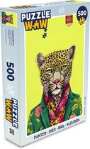 Puzzel Panter - Dier - Bril - Kleuren - Legpuzzel - Puzzel 500 stukjes