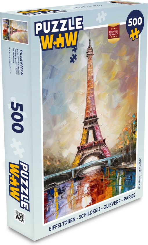 Puzzle Tour Eiffel - Peinture - Peinture à l'huile - Paris - Puzzle - Puzzle  500 pièces | bol